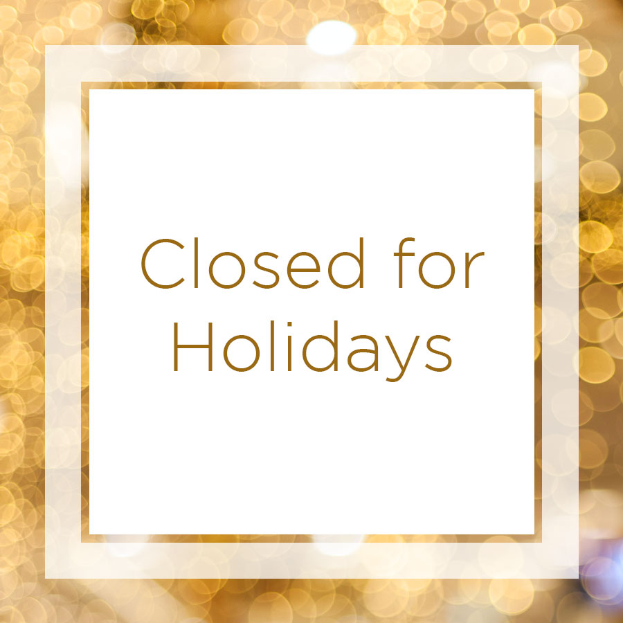Closed for Christmas Holidays